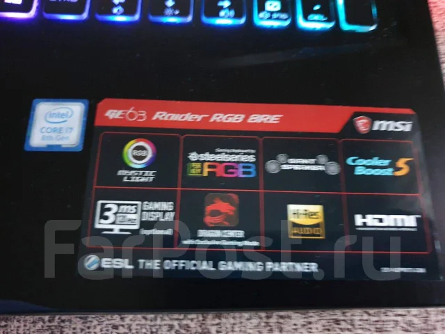 MSI GE63 8RE Raider RGB. 15.6", 2,2����, ��� 16 ��, WiFi: 1, Bluetooth: 1 ����