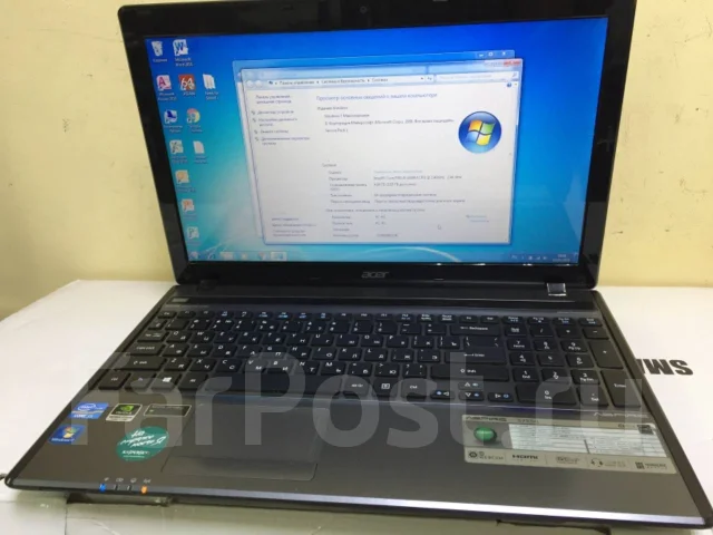 Acer Aspire 5755G. 15.6", 2,4����, ��� 4 ��, ���� 750���, WiFi: 1, Bluetooth: 1, ����������� �� 1��. ����