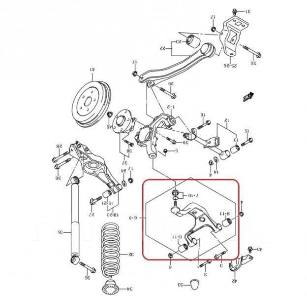Схема передняя подвеска сузуки гранд витара схема
