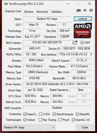 Radeon RX Vega 64 ����