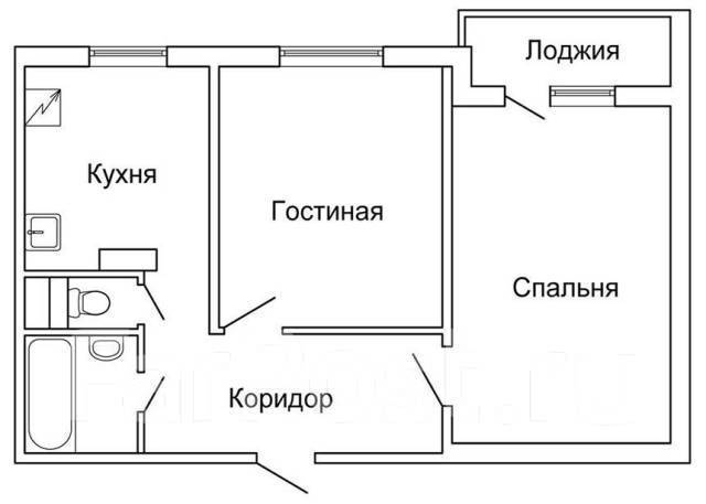 Схема двухкомнатной квартиры в панельном доме