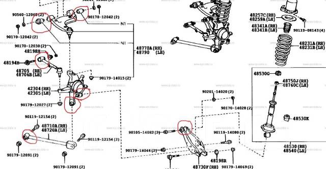 Схема подвески toyota mark 2 90
