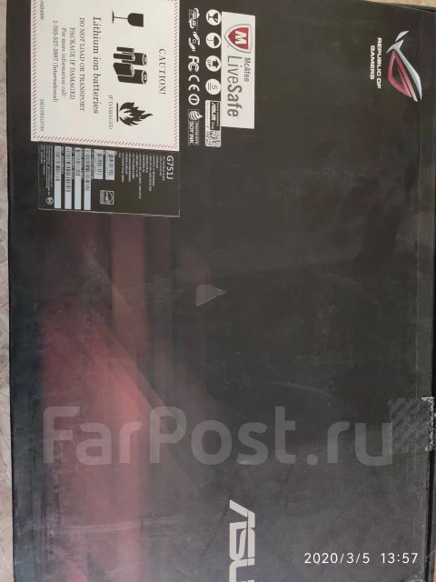 Asus ROG. 17.3", 2,3����, ��� 8 ��, ���� 1 120���, WiFi: 1, Bluetooth: 1, ����������� �� 2��. ����
