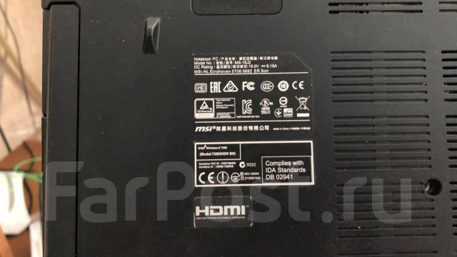 MSI GE72 2QE Apache. 15.5", 2,3����, ��� 8 ��, ���� 1 000���, WiFi: 1, Bluetooth: 1, ����������� �� 3��. ����