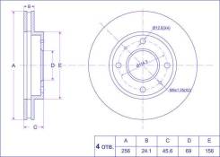   / TI-GUAR  Mitsubishi Galant /EA, E5, 7, 8 /1996-2003, Dion CR6/9, Lancer CK4A/CM5A Ti-Guar TG-MR389722 TGMR389722 