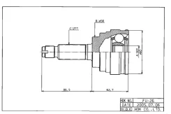 ���� �������� /�������� ������ /����� HDK ��� Subaru Impreza GC 1997- F8 2 4WD; 30*56*27; FU-026; (FU-026A44 CO7100 FU-E026A) 28091AC130 0810026 28021...