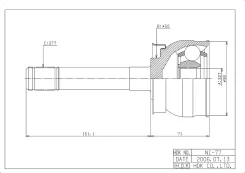 ���� �������� /������ /����� HDK ��� Mistral Terrano II 1996- R20 TD27BSTI; 32*50*27; NI-077; 392117F000 HDK NI-077 NI077 ����