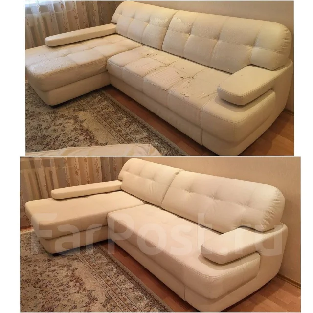 Перетяжка и ремонт мягкой мебели, замена пружинного блока во Владивостоке