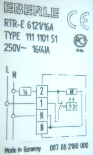 Eberle 3563 схема подключения rtr e 3563