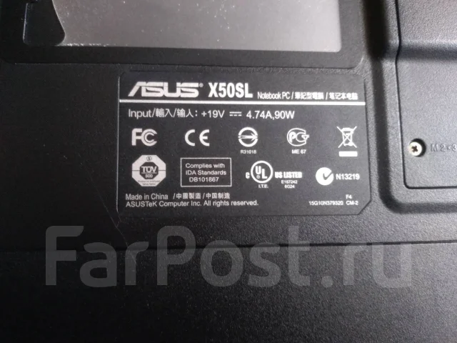 Asus X50SL. 15.6", 2,2����, ��� 2048 ��, ���� 250���, WiFi: 1, Bluetooth: 1, ����������� �� 1��. ����