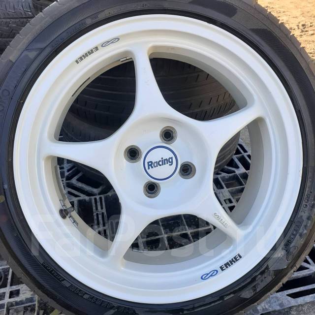Белые спорт диски Enkei Racing R17, 4-100, 17", 1 шт, 4x100, 73,0 мм. 4 ...