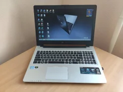 Asus K56C. 15.6", ��� 6 ��, ���� 750���, WiFi, Bluetooth, ����������� �� 3��. ����