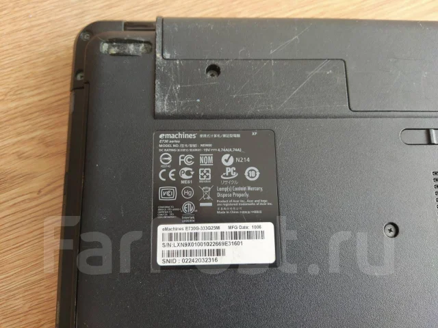 eMachines E730G-333G25Mi. WiFi: 1 ����