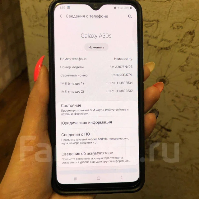 Samsung Galaxy A30s. �/�, �����, 3G, 4G LTE, Dual-SIM, NFC ����