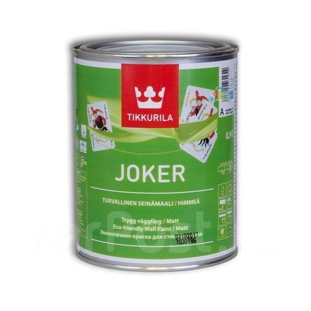 Тиккурила хорошая краска. Краска интерьерная Tikkurila Joker. Краска Tikkurila Joker (9 л a). Joker краска Тиккурила 9л. Краска интерьерная моющаяся Joker a матовая.