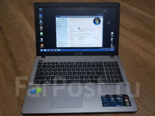 Asus X550CC. 15.6", 1,8����, ��� 4 ��, ���� 500���, WiFi: 1, Bluetooth: 1 ����