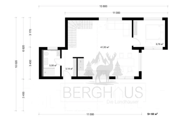Berghaus model x (��� ����� ��� ������� �����). �� 100 ��. �., 2 �����, 4 �������, ��������������� ����