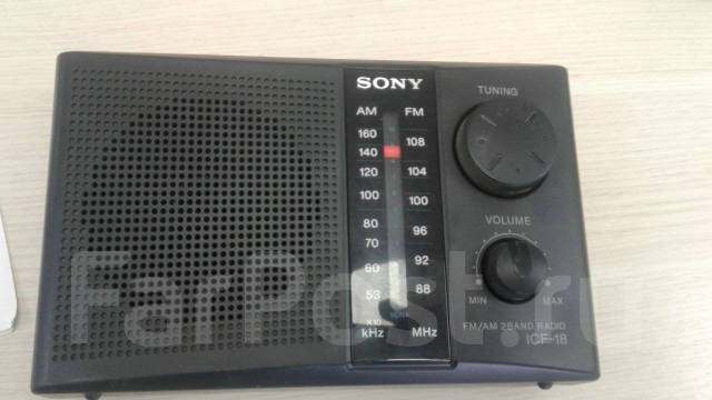 Радио Sony AM/FM на батарейках, б/у, в наличии во Владивостоке