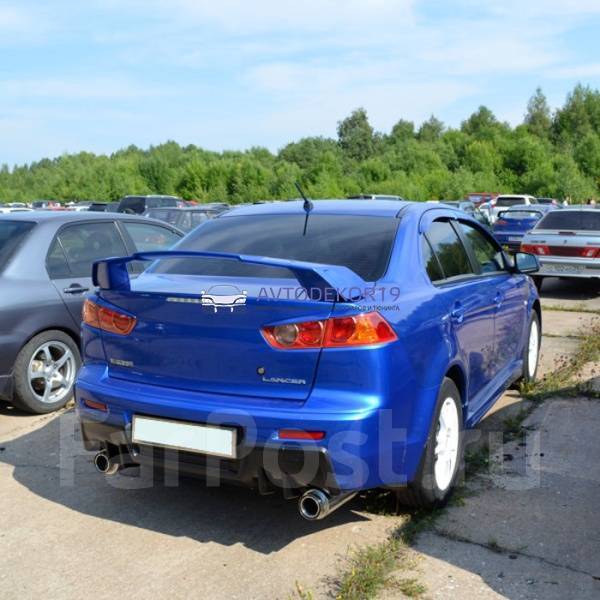 Накладка EVO на задний бампер Mitsubishi Lancer X (Мицубиси Лансер 10 ...