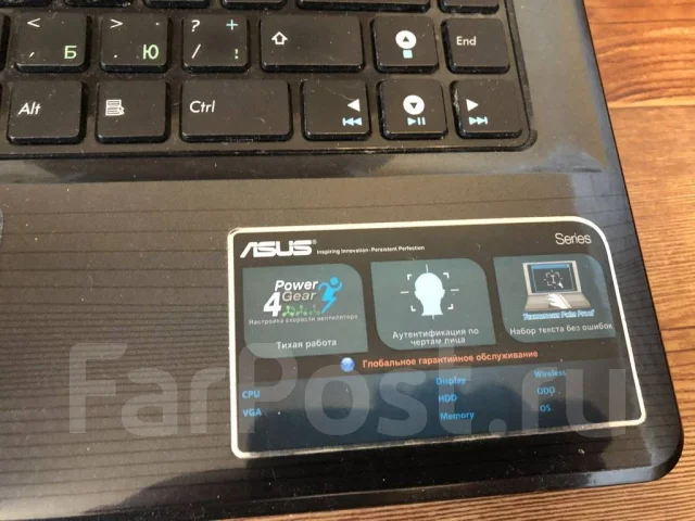 Asus A42F. 14", 2 000����, ��� 4 ��, ���� 320���, WiFi: 1, ����������� �� 4��. ����
