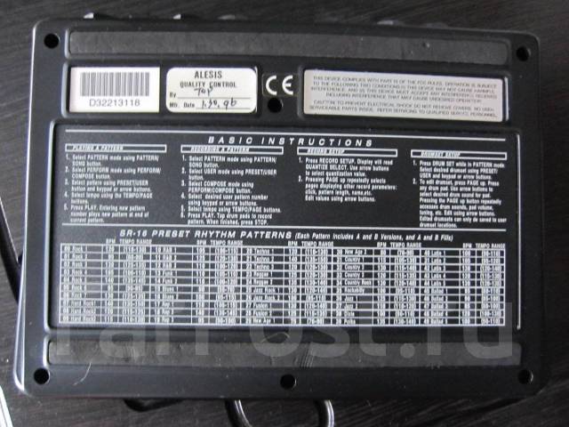 Alesis sr 16 схема