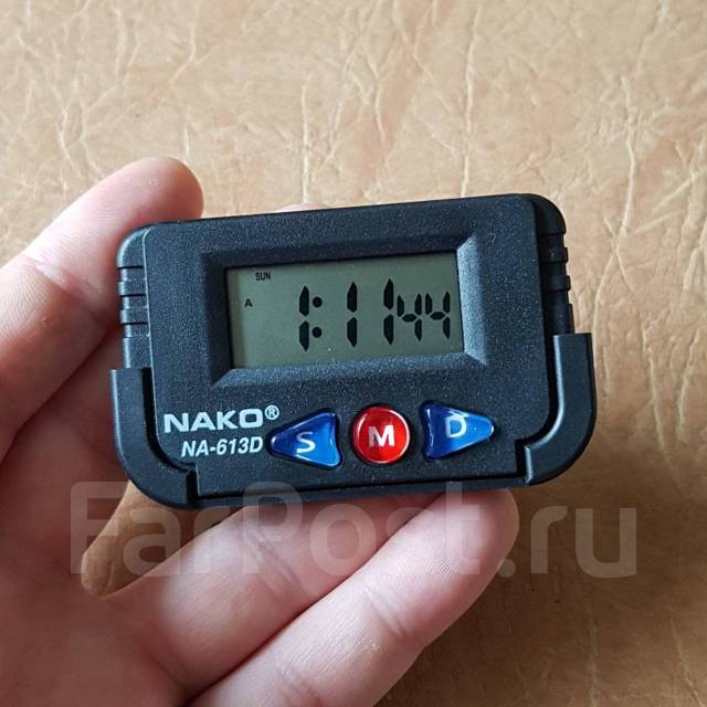 Миниатюрные автомобильные часы с календарем и секундомером NA-613D! купить во Владивостоке по цене: 150₽ — частное объявление