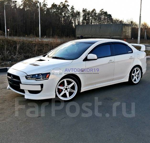 Пороги в стиле EVO на Mitsubishi Lancer X (Мицубиси Лансер 10) купить в ...