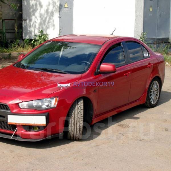 Пороги в стиле EVO на Mitsubishi Lancer X (Мицубиси Лансер 10) купить в ...