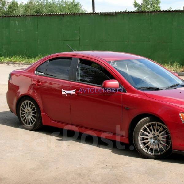 Пороги в стиле EVO на Mitsubishi Lancer X (Мицубиси Лансер 10) купить в ...