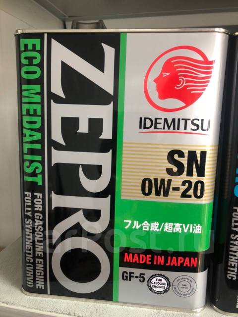 Idemitsu Zepro Eco Medalist 0w20 SN из бочки 1L + Замена 300р ...