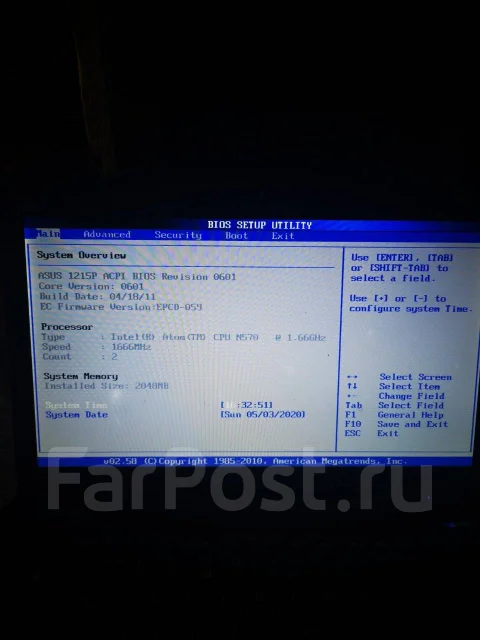 Asus Eee PC 1215P. 12.1", 1 660����, ��� 2048 ��, ���� 250���, WiFi: 1 ����