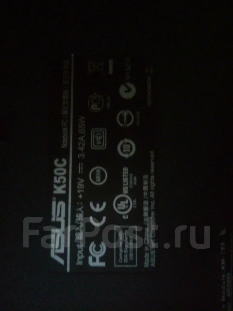 Asus K50C. 15.6", 1 200����, ��� 2048 ��, ���� 232���, WiFi: 1, ����������� �� 1��. ����