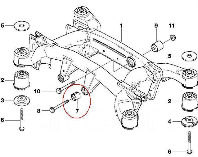 Bmw x5 e53 схема задней подвески