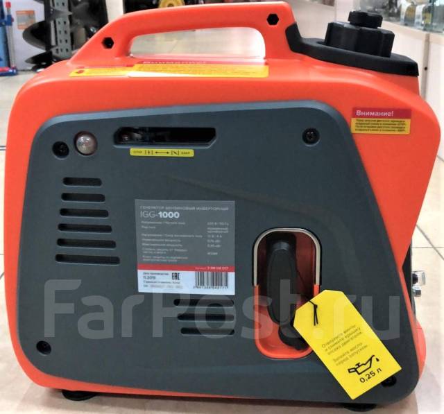 Генератор инверторный Кратон IGG-1000. 950Вт. малошумный. 4-тактный ...