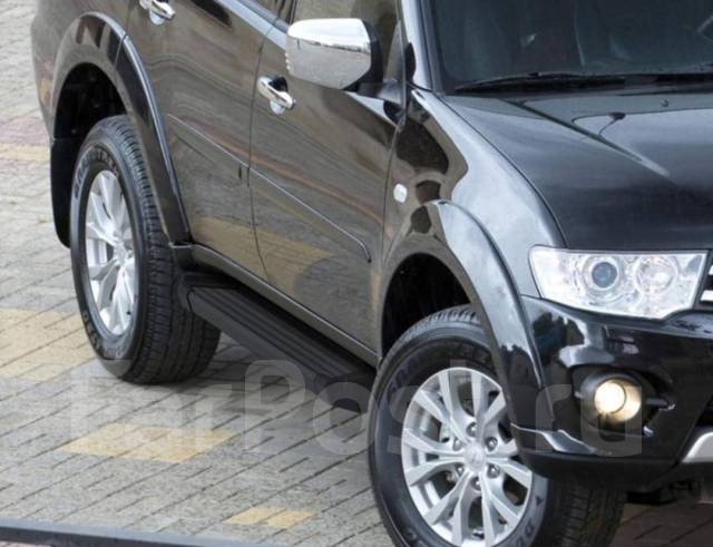 Подножки пороги Mitsubishi Pajero Sport 2008-2017 Black купить в ...