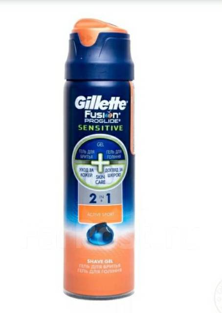 Гель для бритья gillette fusion proglide sensitive 2-в-1 alpine clean 170 мл