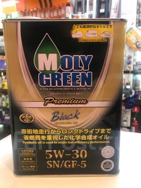 Моторное масло MOLY Green Black Premium 5W30 4L, синтетическое, 4,00 л ...