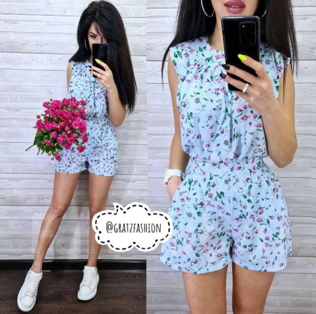 NEW! Летний костюм с шортами; gratzfashion, 42, 44, 46, новый, в наличии. Цена: 2 900₽ во Владивостоке