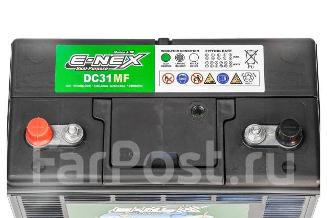 Морской аккумулятор E-Nex DC31MF 100Ач 800А Корея 22/-600р за АКБ ...