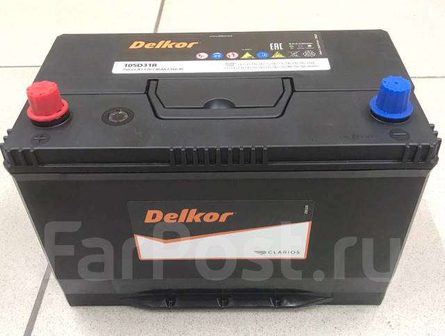 Delkor 105D31R 90Ач 750А (За сдачу старой АКБ -500р) 3г гарант/08.2022 ...