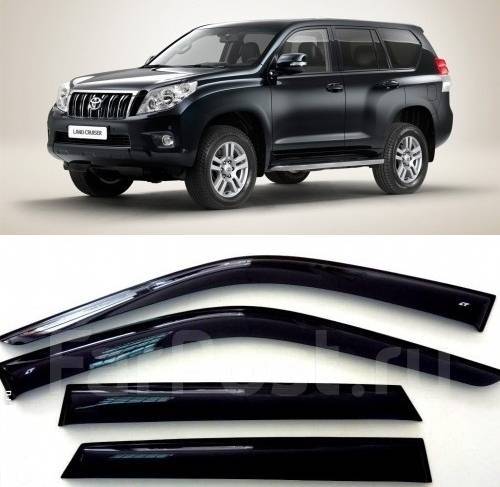 Дефлекторы прадо. Ветровики Toyota Land Cruiser Prado 150. Toyota Land Cruiser Prado 150 дефлекторы окон. Дефлекторы Тойота радо 150. Дефлектор капота Тойота ленд Крузер Прадо 150.
