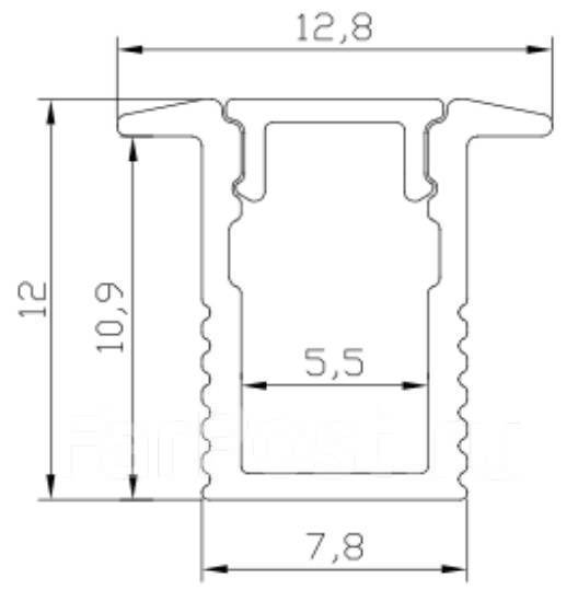Профиль для светодиодной ленты 7 мм врезной