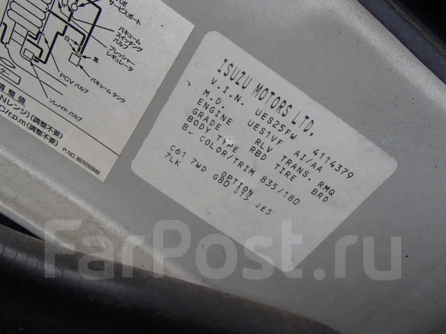 Isuzu Wizard. UES25, 6VD1 ����