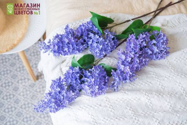 Сирень искусственная (силикон), новый, в наличии. Цена: 665₽ во ...