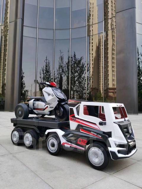 Детский электромобиль тягач Mercedes-Benz Actros Фура, полуприцеп ...