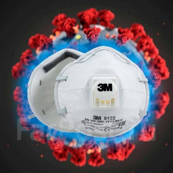 3м 8122 Респиратор с клапаном ffp2 (вторая степень защиты) - Спецодежда ...