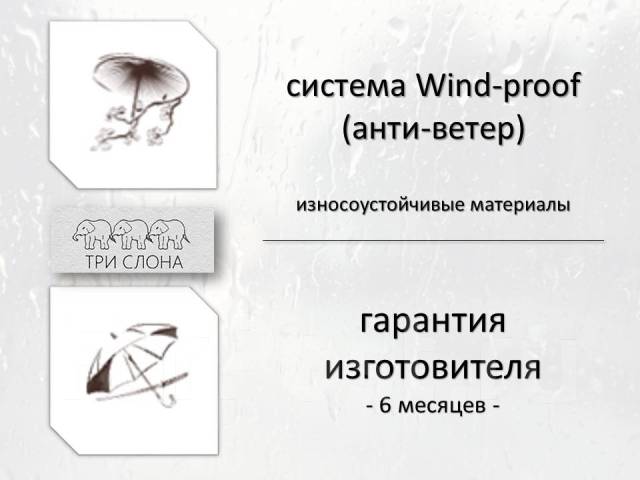 Зонт мужской складной 12 спиц 140см усиленный "Три слона" Япония №7121 ...
