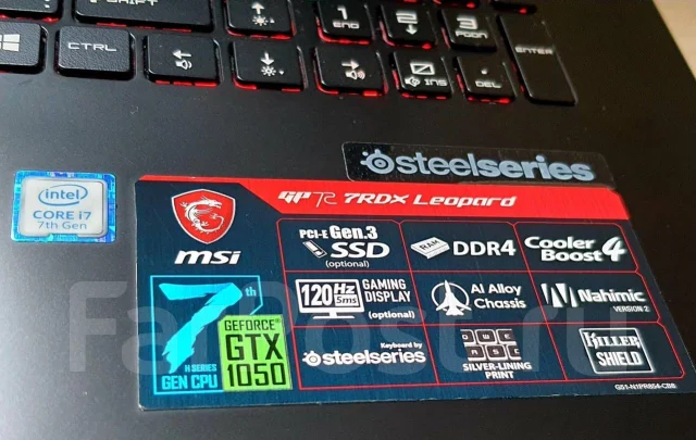 MSI GP72 7RDX Leopard. 17.3", 3 800����, ��� 8 ��, ���� 1 000���, WiFi: 1, Bluetooth: 1 ����