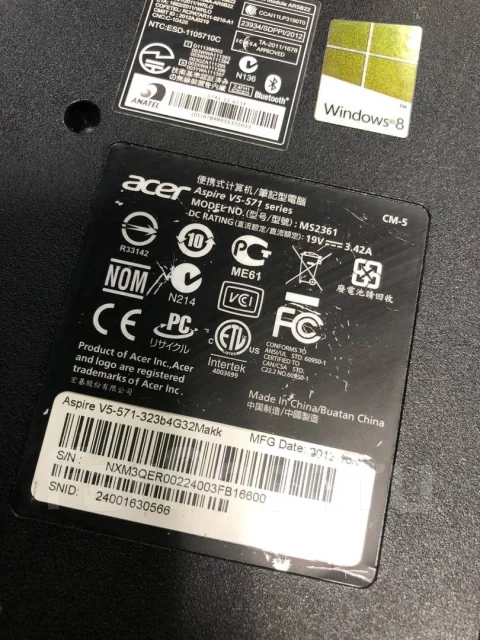Acer Aspire V5. 15.6", WiFi: 1, Bluetooth: 1 ����