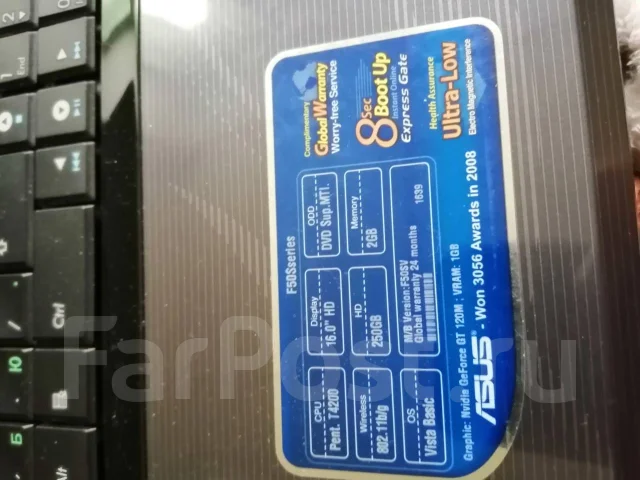 Asus F. ��� 2048 ��, ���� 230���, WiFi: 1, Bluetooth: 1 ����
